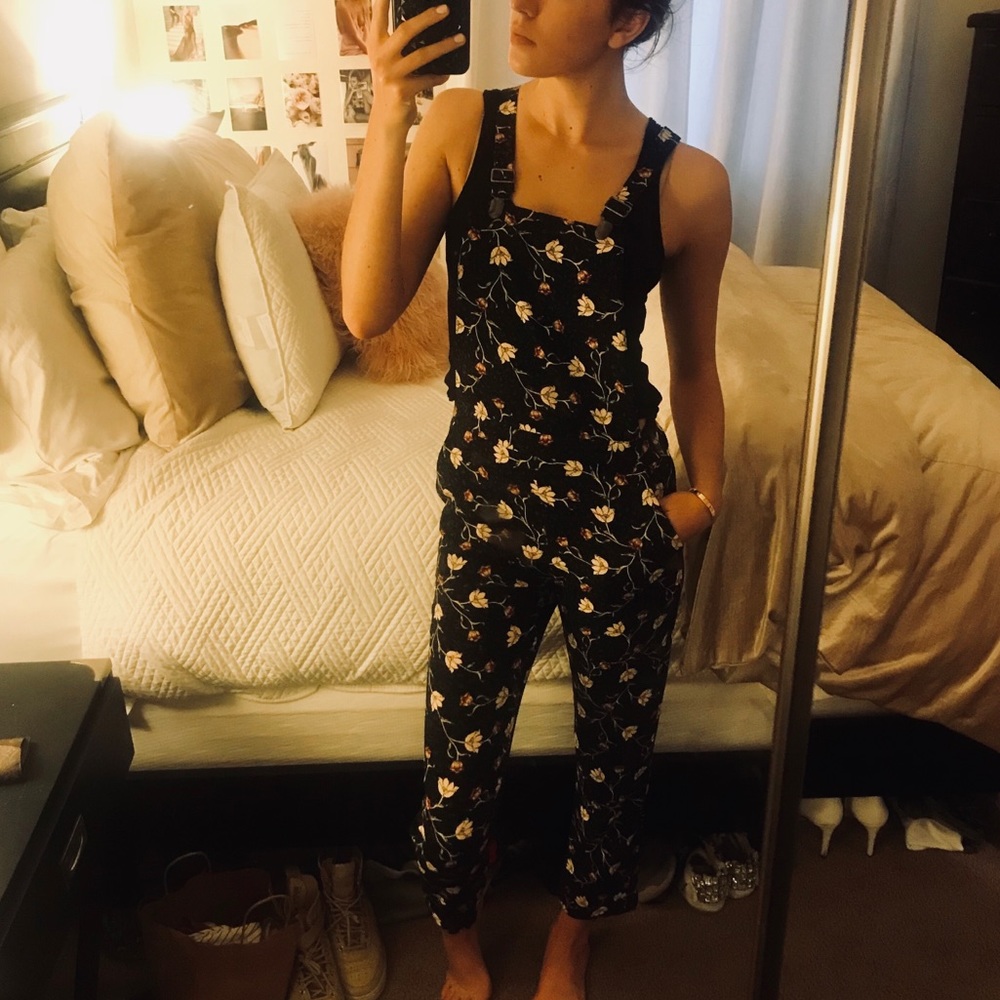 TOPSHOP Floral Overalls